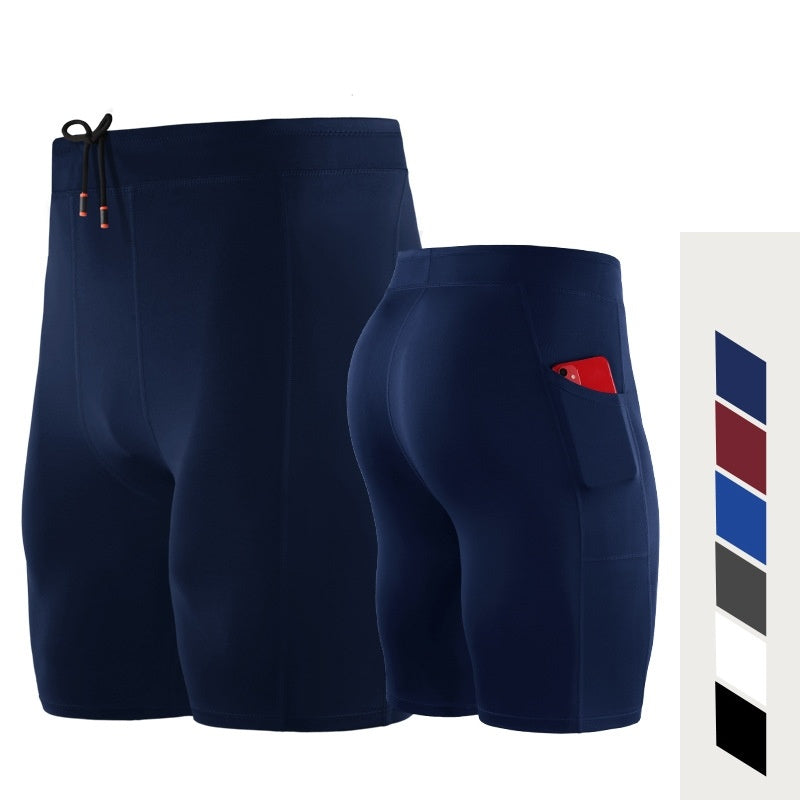 Sports Stretch Tight Shorts For Men's Fitness And Breathability