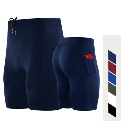 Sports Stretch Tight Shorts For Men's Fitness And Breathability
