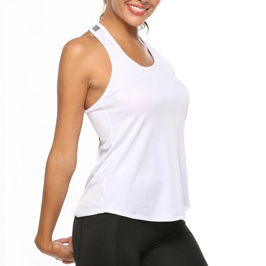Yoga Tops Women Workout Fitness Sports Running Sleeveless Solid Color Patchwork Slim Vest Mujer Deportivas Fitness #A