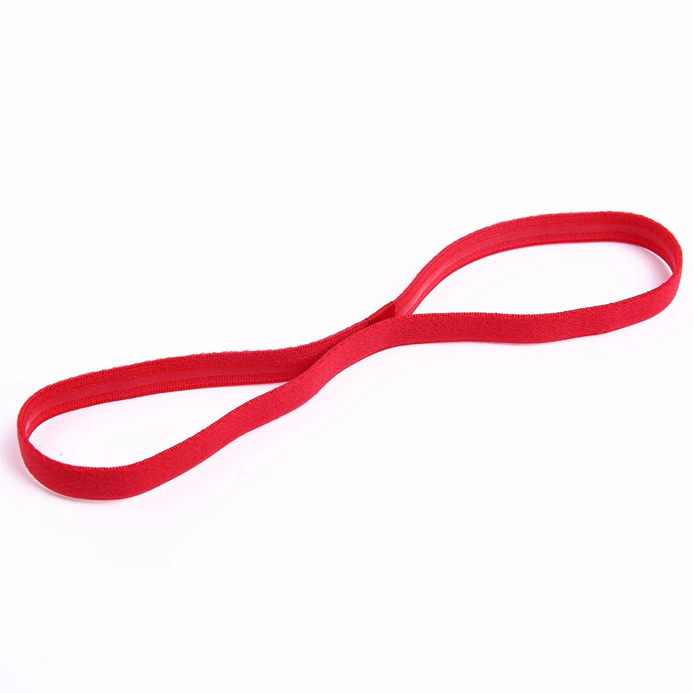 1 Pcs Women Sweatbands Football Yoga Pure Hair Bands Anti-Slip Elastic Rubber Thin Sports Headband Men Hair Accessories Headwrap