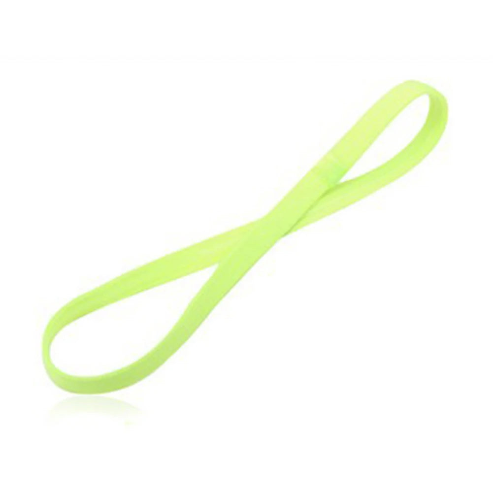 1 Pcs Women Sweatbands Football Yoga Pure Hair Bands Anti-Slip Elastic Rubber Thin Sports Headband Men Hair Accessories Headwrap