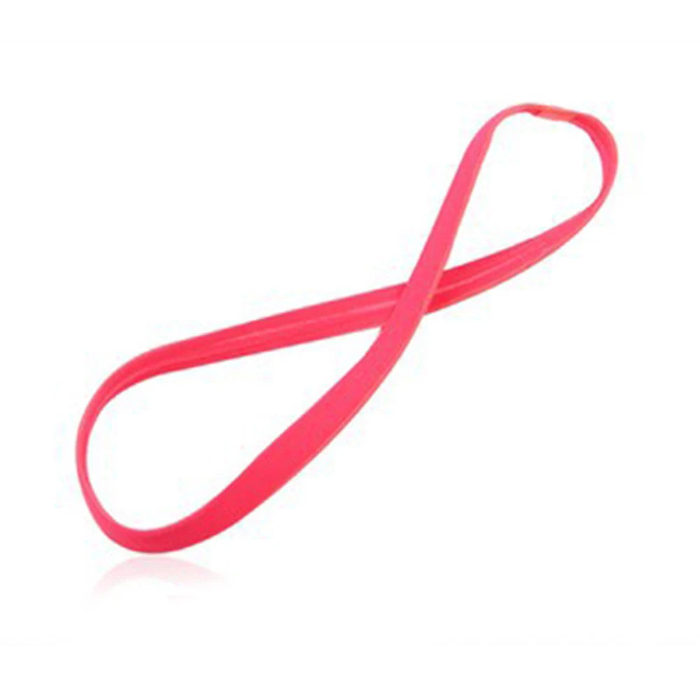 1 Pcs Women Sweatbands Football Yoga Pure Hair Bands Anti-Slip Elastic Rubber Thin Sports Headband Men Hair Accessories Headwrap