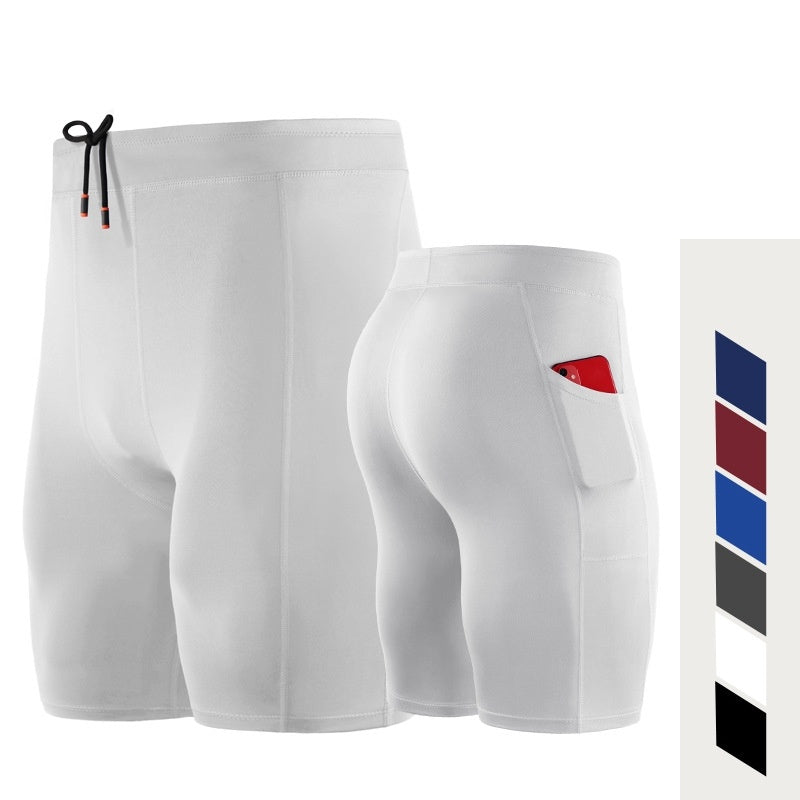 Sports Stretch Tight Shorts For Men's Fitness And Breathability