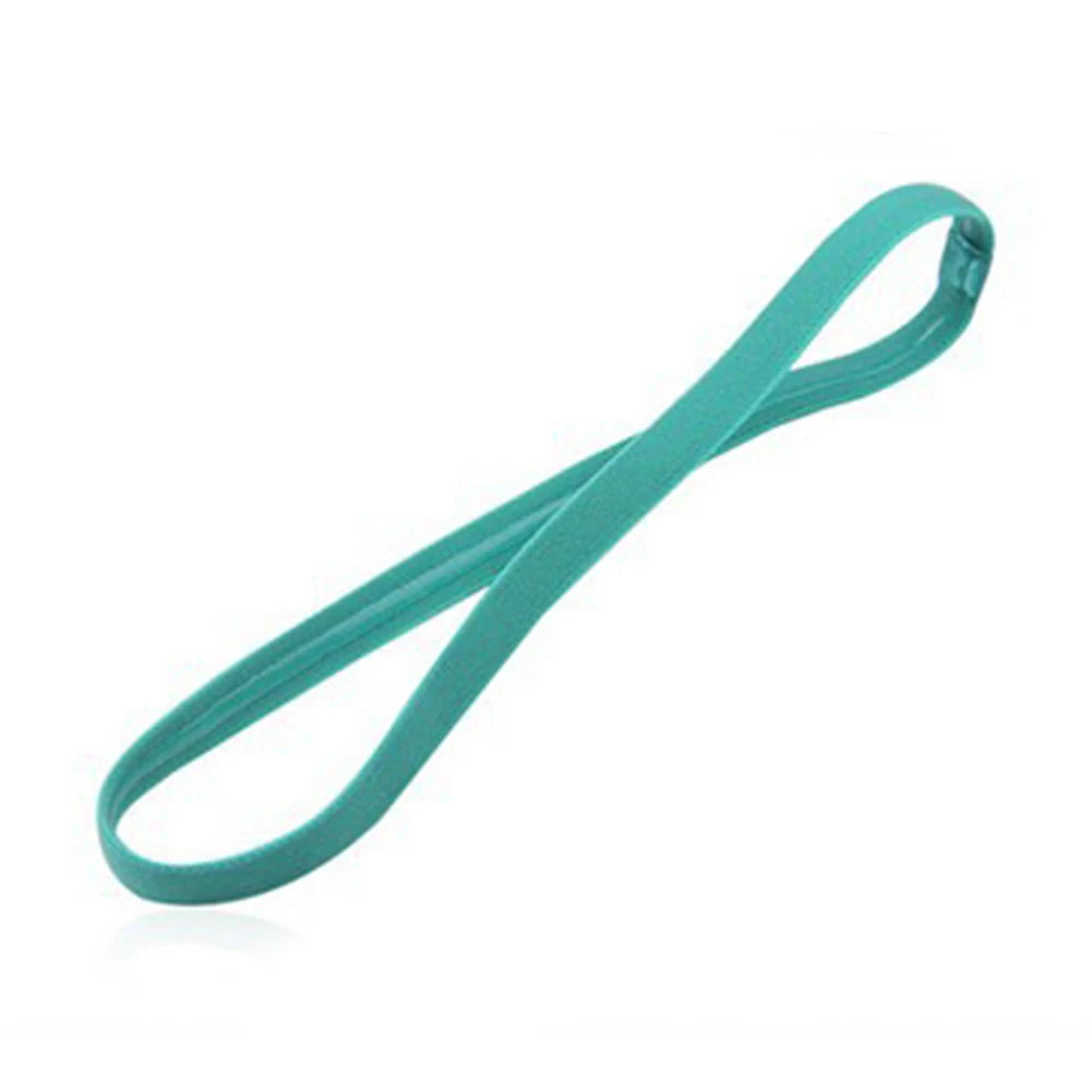 1 Pcs Women Sweatbands Football Yoga Pure Hair Bands Anti-Slip Elastic Rubber Thin Sports Headband Men Hair Accessories Headwrap